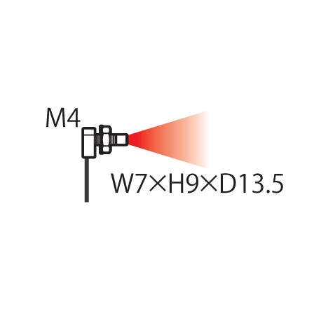 UFDR41 - UFDR41 FD-R41 PANASONIC Fiber, reflective type, M4, beam diam. 0.75 mm, 2m, IP67