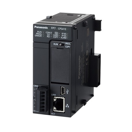 AFP7CPS41E - AFP7CPS41E PANASONIC FP7 CPU with COM port RS232(screw terminal block) & Mini USB, 196k steps, Ethernet 10/1..