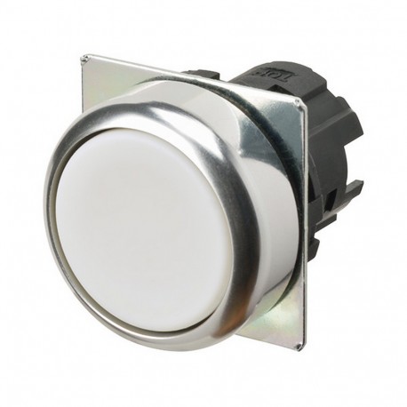 A22NZ-RNM-NWA - A22NZ-RNM-NWA 666855 A2270148D OMRON Press.22mm, shiny Metal, FLUSH, MOMENTANEO, Opaque WHITE