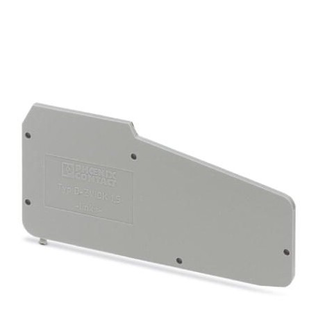 D-ZVIOK 1,5 - D-ZVIOK 1,5 3006603 PHOENIX CONTACT End cover, Length: 90 mm, Width: 2 mm, Color: gray