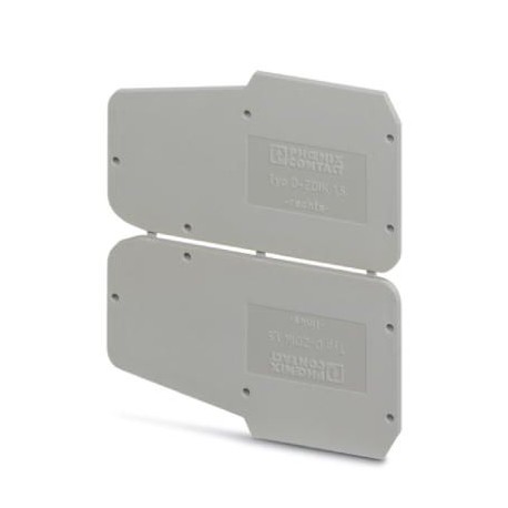 D-ZDIK 1,5 - D-ZDIK 1,5 3006593 PHOENIX CONTACT End cover, Length: 73,5 mm, Width: 2 mm, Color: gray