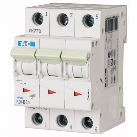 PLSM-C8/3-MW - PLSM-C8/3-MW 242469 EATON ELECTRIC Over current switch, 8A, 3 p, type C characteristic