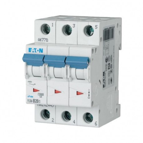 PLSM-C20/3-MW - PLSM-C20/3-MW 242475 Y7-242475 EATON ELECTRIC Over current switch, 20A, 3p, type C characteristic