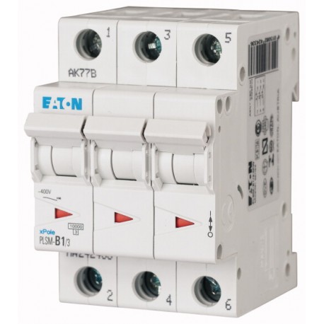 PLSM-D1/3-MW - PLSM-D1/3-MW 242482 EATON ELECTRIC Over current switch, 1A, 3p, type D characteristic