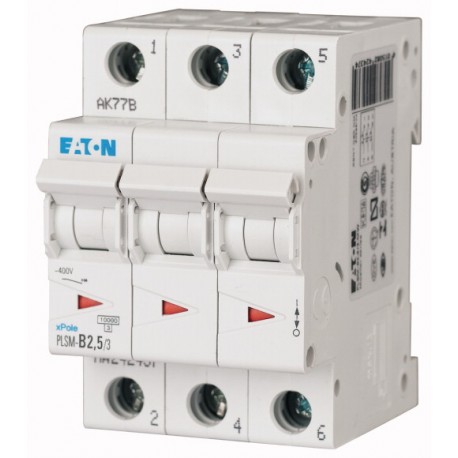 PLSM-D2,5/3-MW - PLSM-D2,5/3-MW 242486 EATON ELECTRIC Over current switch, 2, 5 A, 3 p, type D characteristic