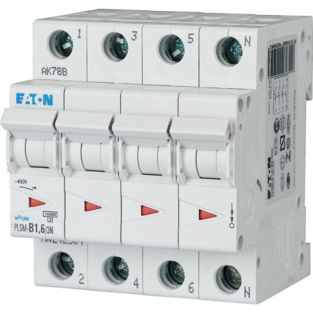 PLSM-B1,6/3N-MW - PLSM-B1,6/3N-MW 242504 EATON ELECTRIC Over current switch, 1, 6 A, 3pole+N, type B characteristic