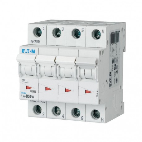 PLSM-B50/3N-MW - PLSM-B50/3N-MW 242522 Y7-242522 EATON ELECTRIC Over current switch, 50A, 3pole+N, type B characteristic
