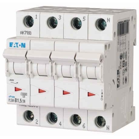 PLSM-C0,25/3N-MW - PLSM-C0,25/3N-MW 242525 EATON ELECTRIC Over current switch, 0, 25 A, 3pole+N, type C characteristic