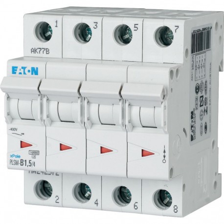 PLSM-B1,5/4-MW - PLSM-B1,5/4-MW 242572 EATON ELECTRIC Over current switch, 1, 5 A, 4 p, type B characteristic