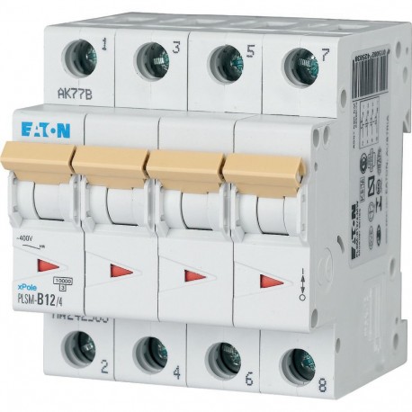 PLSM-B12/4-MW - PLSM-B12/4-MW 242583 EATON ELECTRIC Over current switch, 12A, 4 p, type B characteristic