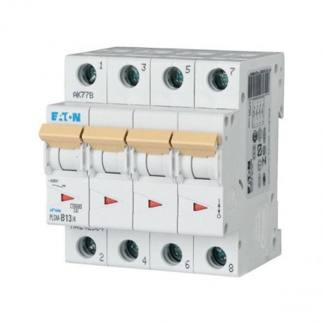 PLSM-C13/4-MW - PLSM-C13/4-MW 242610 Y7-242610 EATON ELECTRIC Over current switch, 13A, 4p, type C characteristic