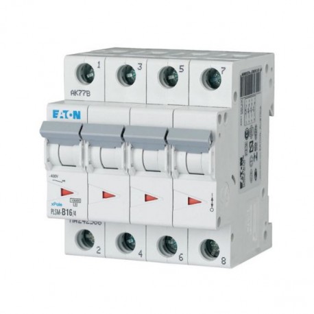 PLSM-C16/4-MW - PLSM-C16/4-MW 242612 Y7-242612 EATON ELECTRIC Over current switch, 16A, 4p, type C characteristic