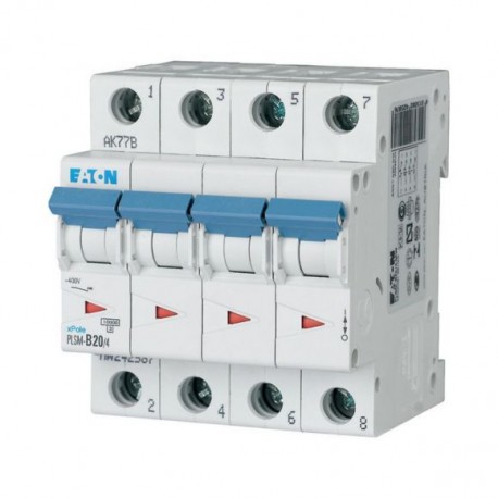 PLSM-C20/4-MW - PLSM-C20/4-MW 242613 Y7-242613 EATON ELECTRIC Over current switch, 20A, 4p, type C characteristic
