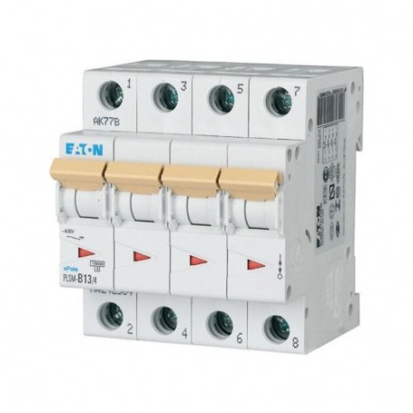 PLSM-D13/4-MW - PLSM-D13/4-MW 242633 Y7-242633 EATON ELECTRIC Over current switch, 13A, 4p, type D characteristic