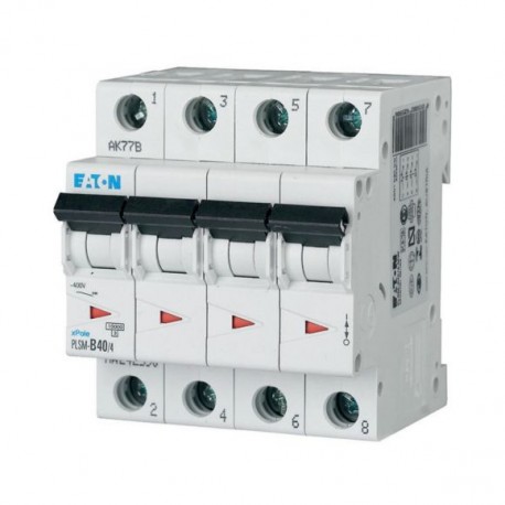 PLSM-D40/4-MW - PLSM-D40/4-MW 242639 Y7-242639 EATON ELECTRIC Over current switch, 40A, 4p, type D characteristic