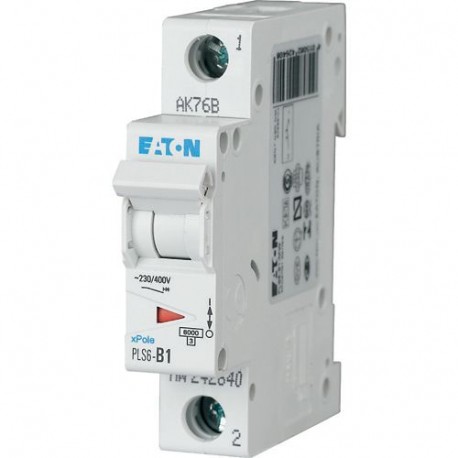 PLS6-B1-MW - PLS6-B1-MW 242640 EATON ELECTRIC Over current switch, 1A, 1p, type B characteristic
