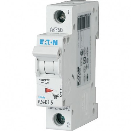 PLS6-B1,5-MW - PLS6-B1,5-MW 242641 EATON ELECTRIC Over current switch, 1, 5 A, 1p, type B characteristic