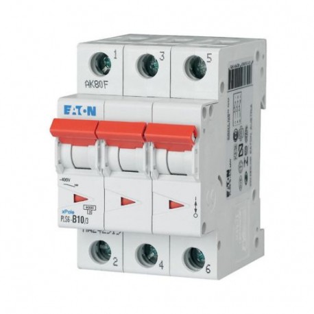 PLS6-B10/3-MW - PLS6-B10/3-MW 242919 Y7-242919 EATON ELECTRIC Over current switch, 10A, 3 p, type B characteristic