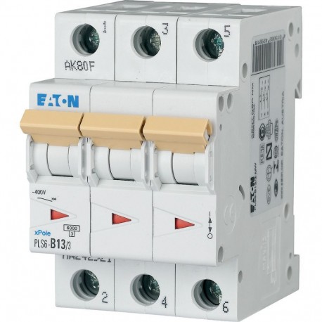 PLS6-B13/3-MW - PLS6-B13/3-MW 242921 Y7-242921 EATON ELECTRIC Over current switch, 13A, 3 p, type B characteristic
