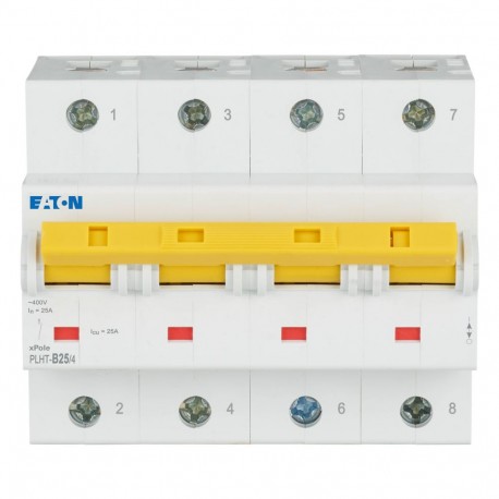 PLHT-B25/4 - PLHT-B25/4 248077 EATON ELECTRIC Over current switch, 25A, 4p, B-Char, AC