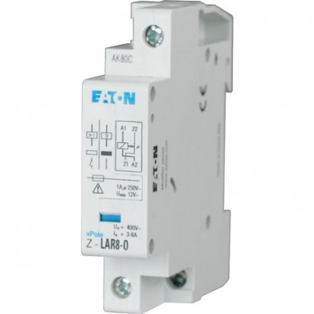 Z-LAR8-S - Z-LAR8-S 248259 Y7-248259 EATON ELECTRIC Release relay, 250VAC, 1N/O, 3-8A, 1HP
