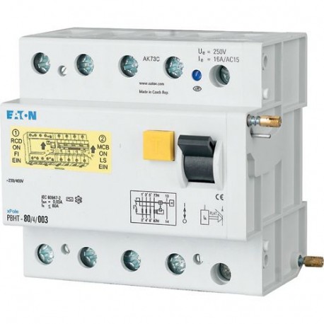 PBHT-125/4/003 - PBHT-125/4/003 248807 EATON ELECTRIC Residual-current circuit breaker trip block for PLHT, 125A, 4p, 30mA, t..