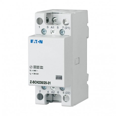 Z-SCH230/25-31 - Z-SCH230/25-31 248846 Y7-248846 EATON ELECTRIC Installation contactor, 230VAC/50Hz, 3N/O+1N/C, 25A, 2HP
