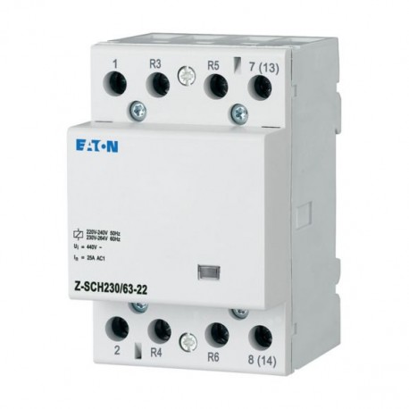 Z-SCH230/63-22 - Z-SCH230/63-22 248857 Y7-248857 EATON ELECTRIC Installation contactor, 230VAC/50Hz, 2N/O+2N/C, 63A, 3HP