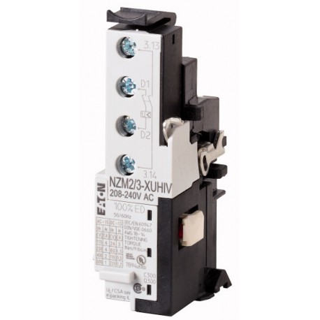 NZM2/3-XUHIV110-130DC - NZM2/3-XUHIV110-130DC 259608 Y7-259608 EATON ELECTRIC Undervoltage release, 110-130VDC, +2early N/O