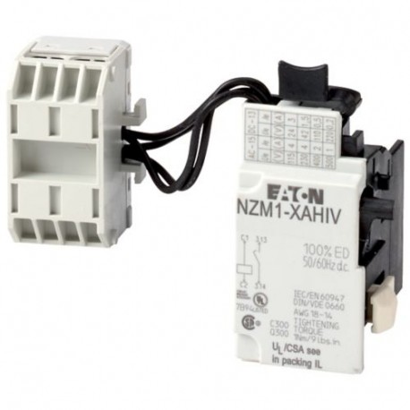 NZM1-XAHIV60AC/DC - NZM1-XAHIV60AC/DC 259778 Y7-259778 EATON ELECTRIC Shunt release, 60VAC/DC, +1early N/O