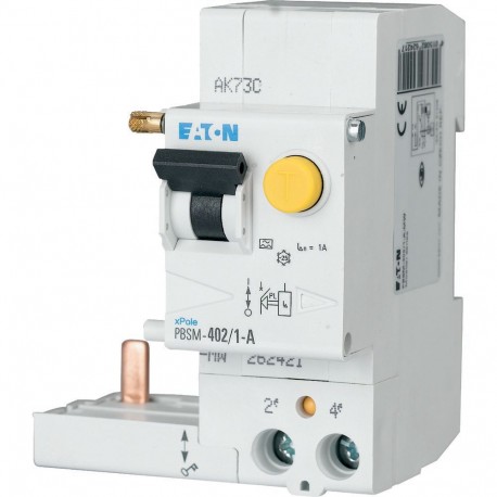 PBSM-402/1-A-MW - PBSM-402/1-A-MW 262421 EATON ELECTRIC Residual-current circuit breaker trip block for PLS. 40A, 2 p, 1000mA,..