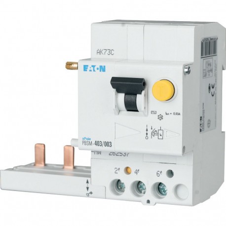 PBSM-403/003-MW - PBSM-403/003-MW 262537 EATON ELECTRIC Residual-current circuit breaker trip block for PLS. 40A, 3 p, 30mA, t..