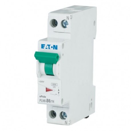 PLN6-B6/1N-MW - PLN6-B6/1N-MW 263161 EATON ELECTRIC Over current switch, 6A, 1Np, B-Char, AC