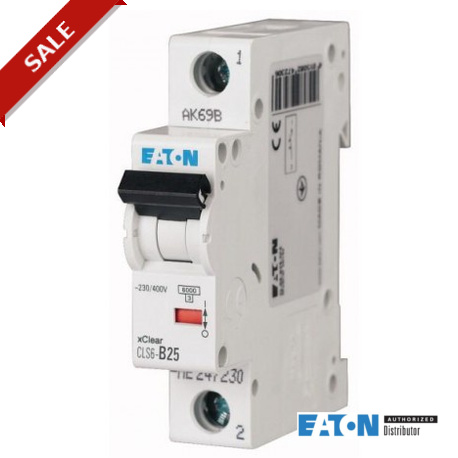 CLS6-C32 - CLS6-C32 263661 EATON ELECTRIC Over current switch, 32A, 1p, type C characteristic