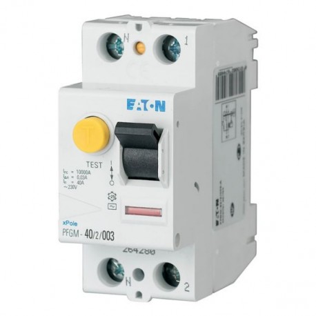 PFGM-40/2/003 - PFGM-40/2/003 264280 Y7-264280 EATON ELECTRIC Residual current circuit breaker (RCCB), 40A, 2pole, 30mA, typ..
