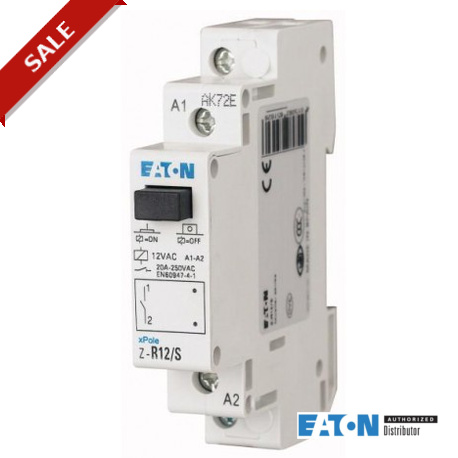 Z-R231/SO - Z-R231/SO 265180 EATON ELECTRIC Installation relay, 230VAC/60Hz, 1N/O+1N/C, 20A, 1HP