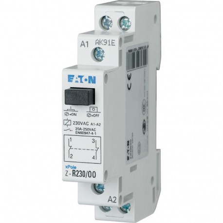Z-R230/OO - Z-R230/OO 265188 EATON ELECTRIC Installation relay, 230VAC/50Hz, 2 N/C, 20A, 1HP