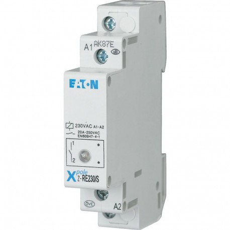 Z-RE230/S - Z-RE230/S 265190 EATON ELECTRIC Installation relay, 230VAC/50Hz, 1N/O, 20A, 1HP