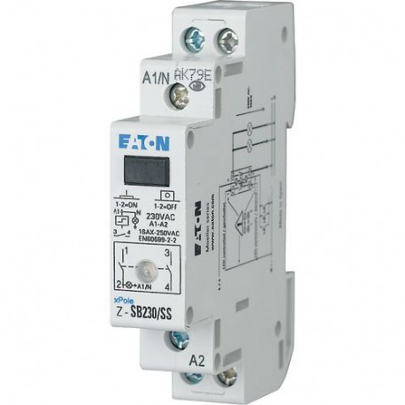 Z-SB24/SS - Z-SB24/SS 265302 Y7-265302 EATON ELECTRIC Impulse relay with LED, 24AC, 2 N/O, 32A, 50Hz, 1HP