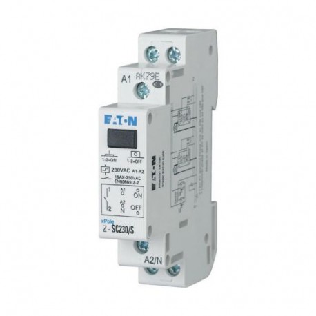Z-SC240/2S1O - Z-SC240/2S1O 265326 Y7-265326 EATON ELECTRIC Impulse relay with central control, 240AC, 2 N/O, 1 N/C, 16A, 5..