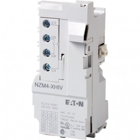 NZM4-XHIV - NZM4-XHIV 266172 Y7-266172 EATON ELECTRIC Auxiliary contact, 2early N/O, operates as an early-make contact