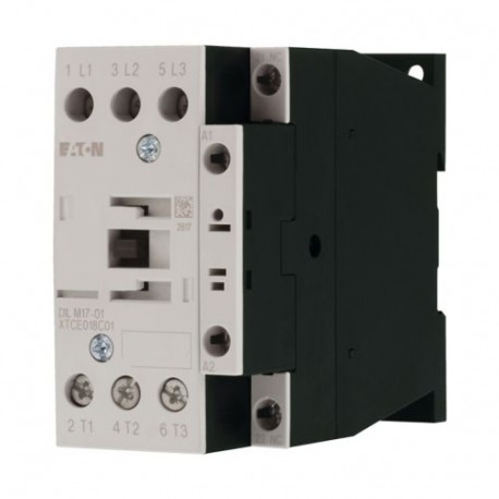 DILM17-01(230V50/60HZ) - DILM17-01(230V50/60HZ) 277044 Y7-277044 EATON ELECTRIC Contactor, 3p+1N/C, 7.5kW/400V/AC3