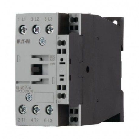 DILMC17-10(24V50/60HZ) - DILMC17-10(24V50/60HZ) 277585 XTCEC018C10T EATON ELECTRIC Contactor, 3p+1N/O, 7.5kW/400V/AC3