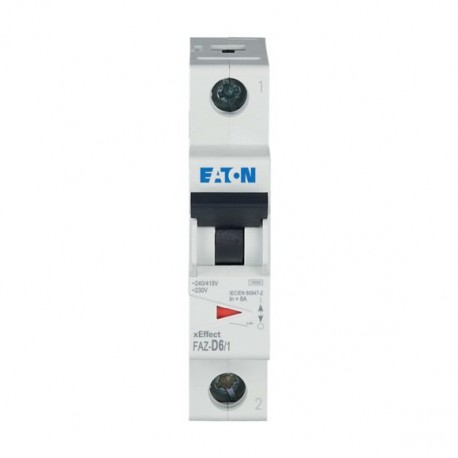 FAZ-D6/1 - FAZ-D6/1 278578 Y7-278578 EATON ELECTRIC Over current switch, 6A, 1p, D-Char, AC
