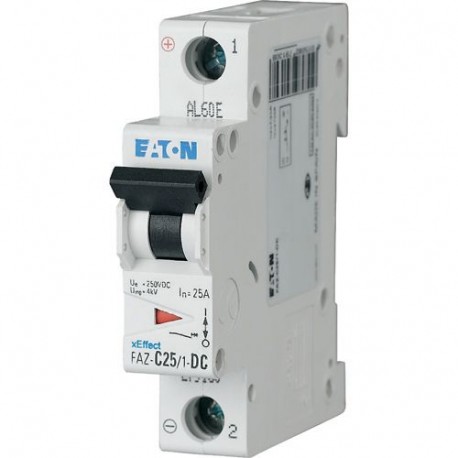 FAZ-C25/1-DC - FAZ-C25/1-DC 279130 Y7-279130 EATON ELECTRIC Over current switch, 25A, 1p, C-Char, DC current