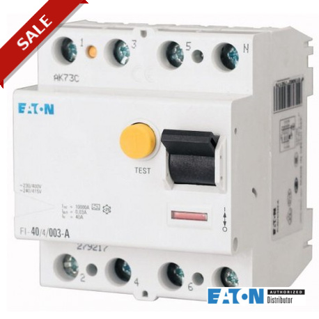 FI-80/4/03-S/B - FI-80/4/03-S/B 281024 EATON ELECTRIC Residual current circuit-breaker, 80A, 4p, 3A, B-Char