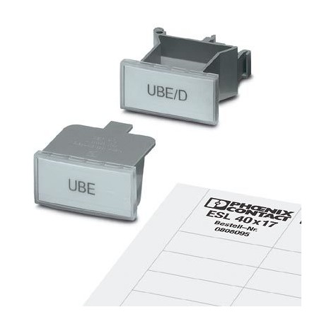 ESL 15X5 CUS - ESL 15X5 CUS 0824396 PHOENIX CONTACT Strip labeling, available: Elbow, white, labeled according to customer ..
