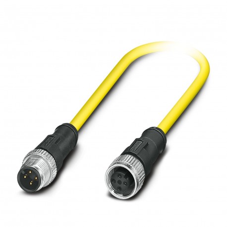 SAC-4P-M12MS/ 0,5-542/M12FS BK - SAC-4P-M12MS/ 0,5-542/M12FS BK 1406221 PHOENIX CONTACT Sensor/actuator cable