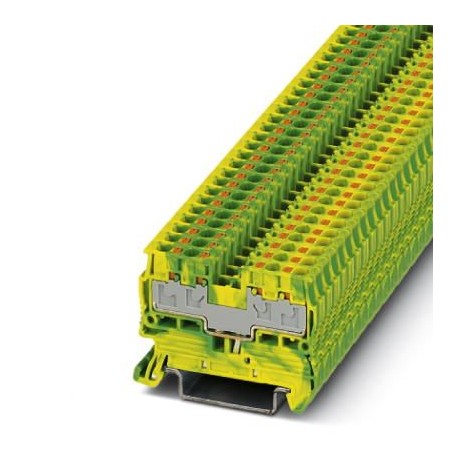 PT 2,5/S-QUATTRO-PE - PT 2,5/S-QUATTRO-PE 3211025 PHOENIX CONTACT Ground modular terminal block
