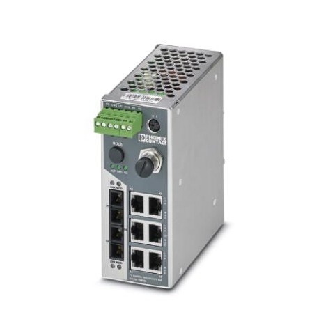 FL SWITCH SMN 6TX/2FX SM - FL SWITCH SMN 6TX/2FX SM 2989556 PHOENIX CONTACT Industrial Ethernet Switch